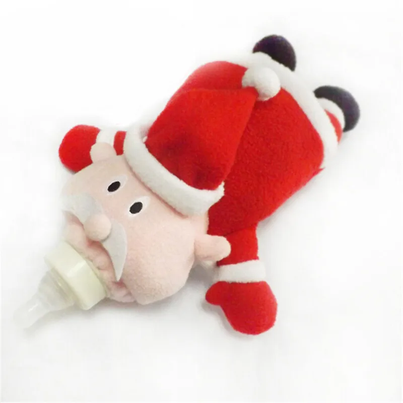 Naujas Atvykti Kūdikį Krūtimi Buteliuko Dangtelį Laikykite Šiltai Dėklas Turėtojas Raudona Animacinių Filmų Kalėdų Senelis Mielas Minkštas Pliušinis Izoliacija Krepšiai