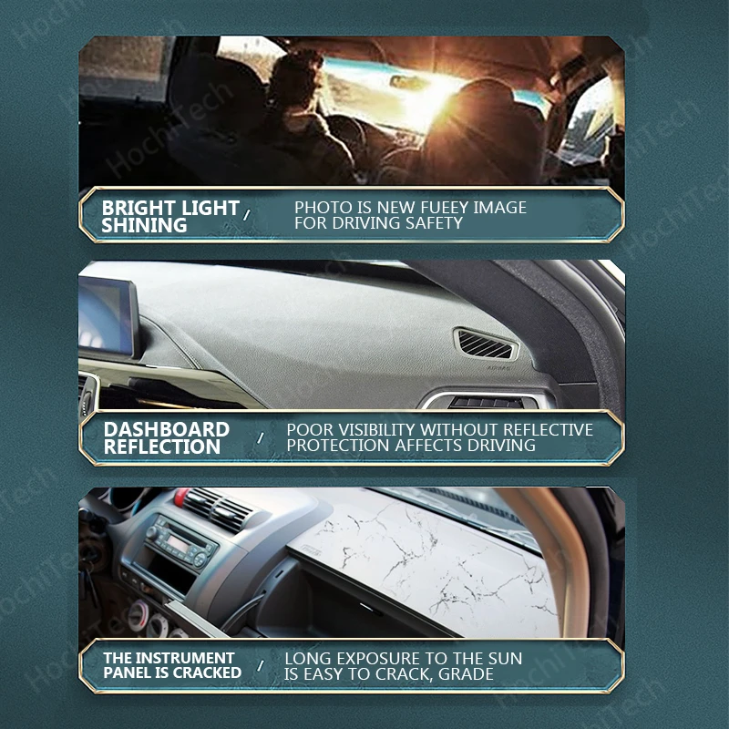 Dešinėje pusėje Didelis Poliesterio Pluošto Anti-UV Automobilio prietaisų Skydelio Dangtelį Kilimėlis Suzuki Jimny 1998-2018 Dangtis