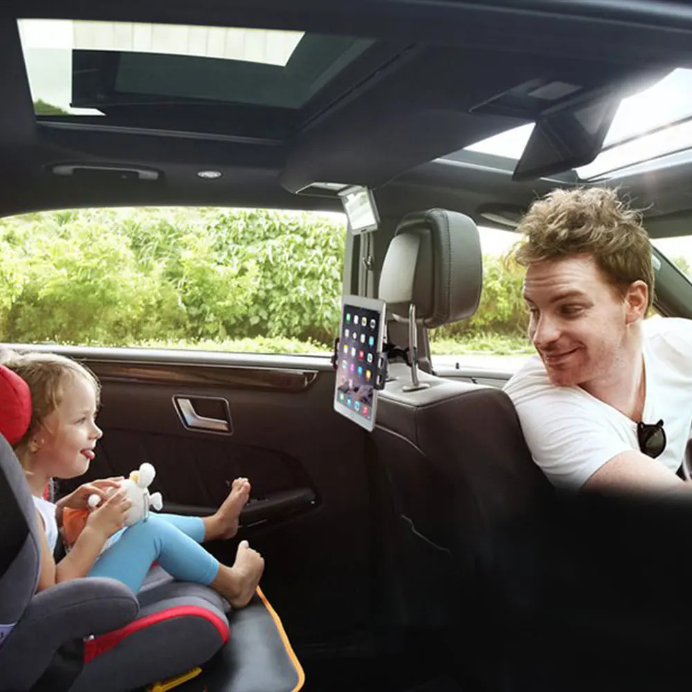 GLCC Universalus Automobilinis Laikiklis Automobilio Sėdynės atlošo Galva Poilsio Išmaniųjų Telefonų Turėtojas, iPad Tablet PC Stovi Trinkelėmis Turėtojas 14-18cm/5.51-7.09 į