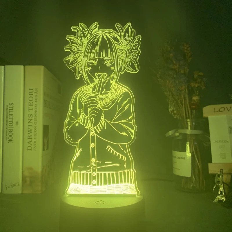 Mano Herojus akademinės bendruomenės Anime Pav Modelis Himiko Toga Veiksmų Skaičiai Akrilo 3D Led Nakties Šviesos Lempa 