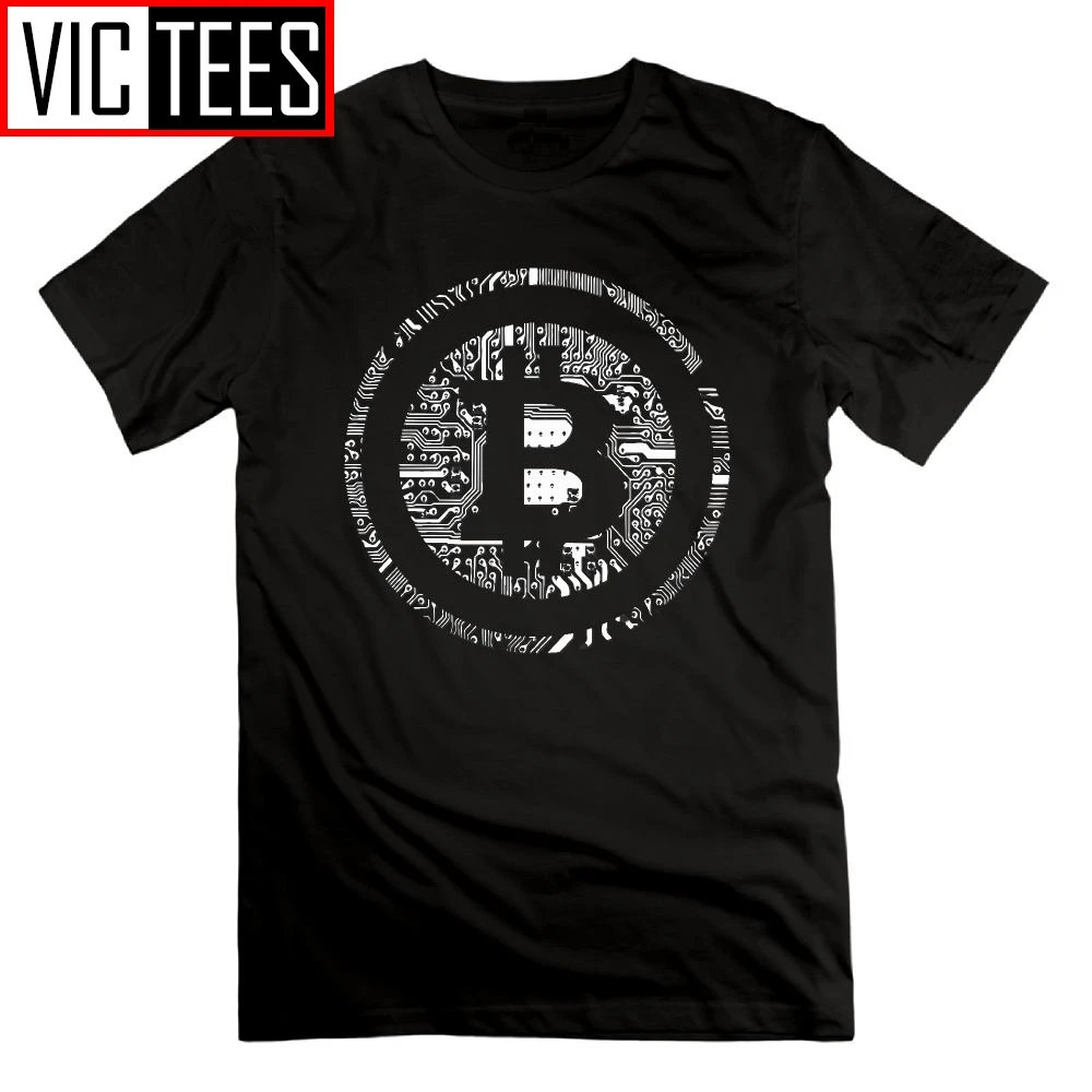 Bitcoin Cryptocurrency Kriptografijos Valiuta Finansinės Revoliucijos T-Shirt Naujovė Didelio Dydžio Vyrai Medvilnės Marškinėliai Tees