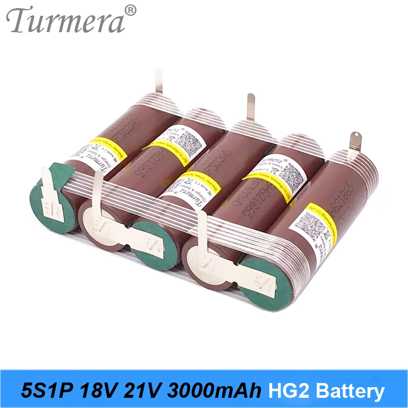 18650 HG2 2S 3S 4S 5S 6S 8S 3000mAh 6000mAh 20 amperų 7.4 V 12.6 V, 14.8 V 18V 25.2 V 29.6 V Atsuktuvas baterijų suvirinimo baterija