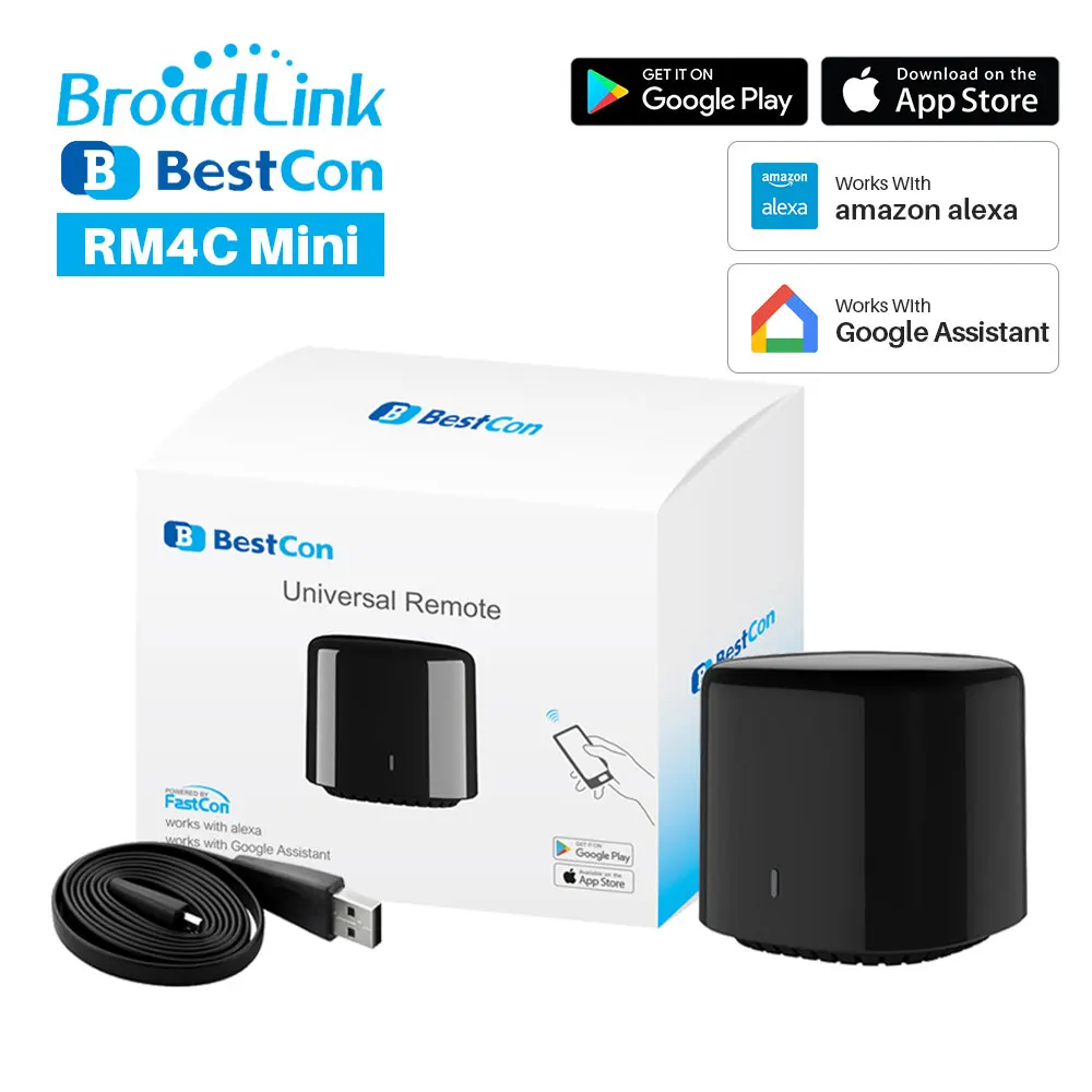 BroadLink Con RM4C Mini Universal WiFi IR 4G Nuotolinio Valdymo Protingo Namo Automatizavimo Jungiklis Veikia Su Alexa, Google 
