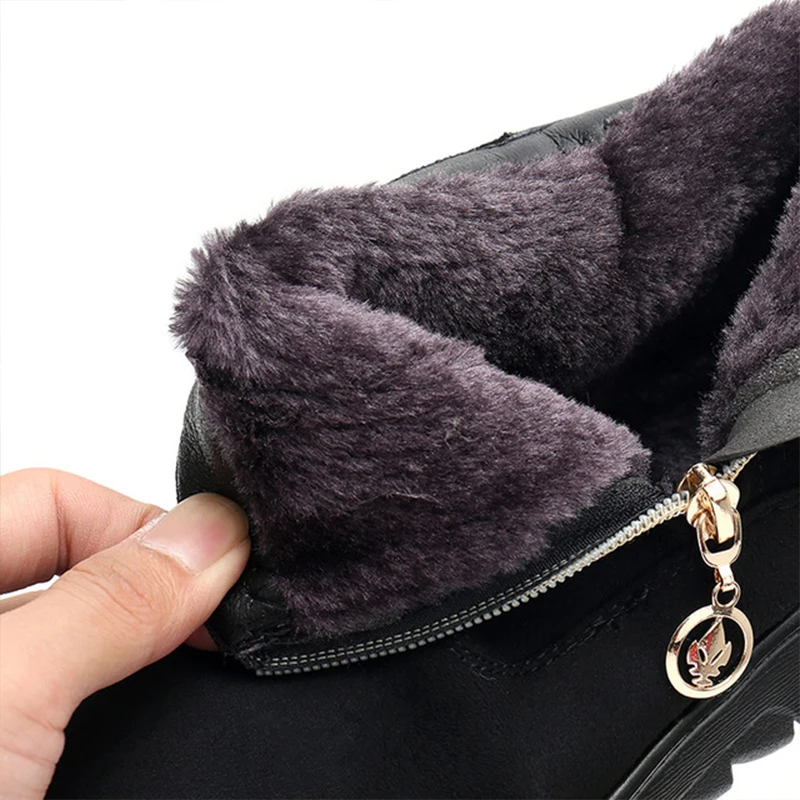 Moterų Batai 2020 M. Žiemos Batai Moterims, Šilta pliušinis batai Minkšto dugno neslidus užtrauktukas juodi batai moteris Laukinių Karšto pardavimo