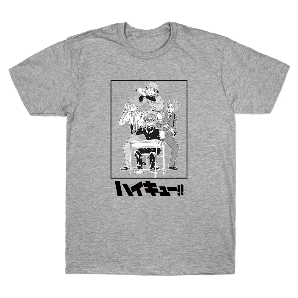 Haikyuu Anime Karasuno T Shirt Mens T-shirt Harajuku Atsitiktinis Streetswear Tee Marškinėliai
