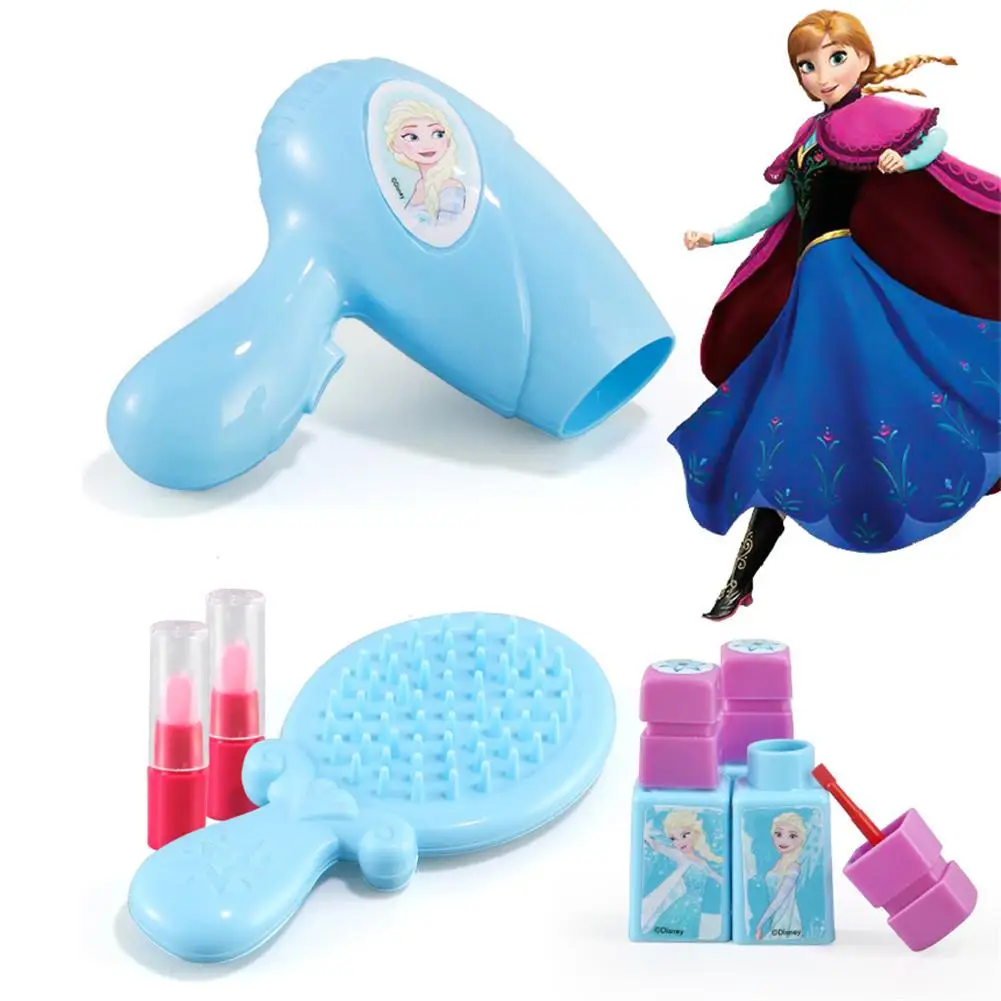 Disney Princesė Užšaldyti Žaislai Žaisti Namuose Vaikams Žaislas Mergina Modeliavimo Kosmetika Talpinimo Skalbti Padažu Makiažas Žaislų Rinkinys