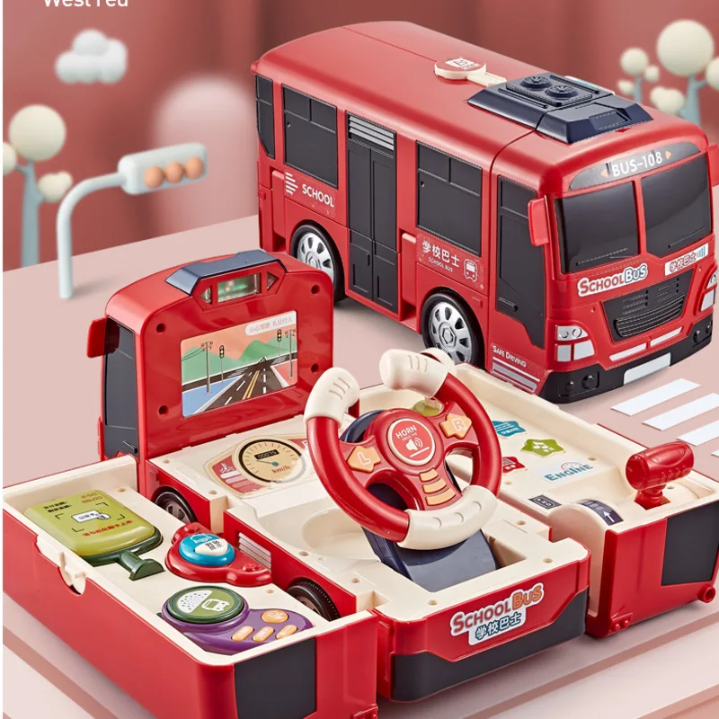 Kūdikių Deformacijos Žaislas Automobilis Kūdikių Modeliavimas Autobusas, Mokyklinis Autobusas Berniukai Inercijos Švietimo Daugiafunkcinis Automobilių Vairavimo Modeliavimo Žaislas