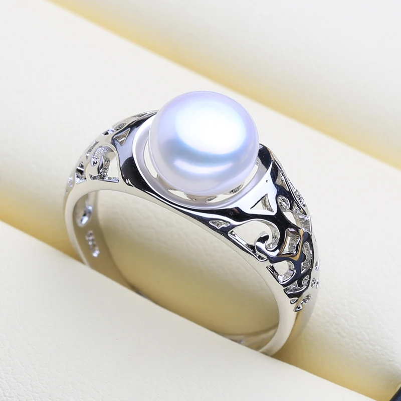 FENASY 925 Sterlingas Sidabro Žiedas Natūralių Gėlavandenių Perlų Žiedai Moterys Šalis Perlų Papuošalai Bohemijos Debesų Formos žiedas Naujas