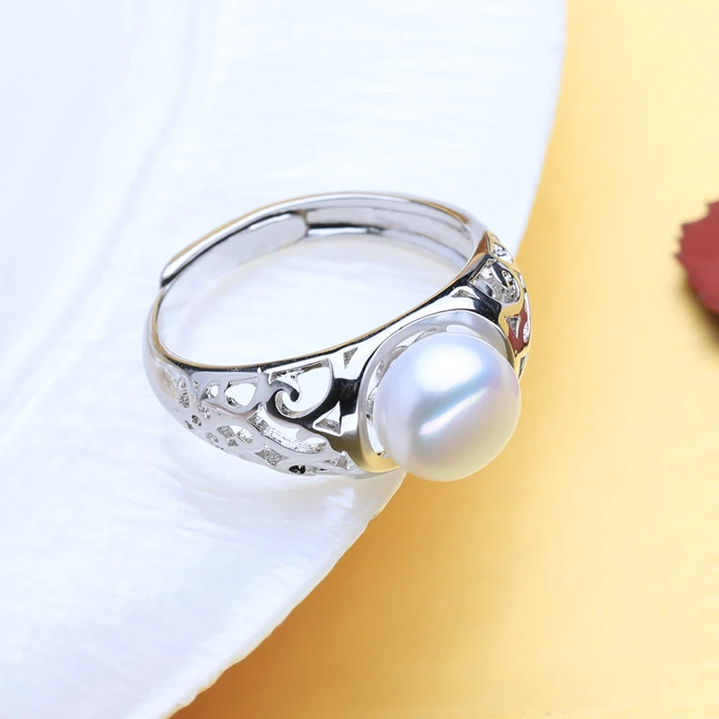 FENASY 925 Sterlingas Sidabro Žiedas Natūralių Gėlavandenių Perlų Žiedai Moterys Šalis Perlų Papuošalai Bohemijos Debesų Formos žiedas Naujas