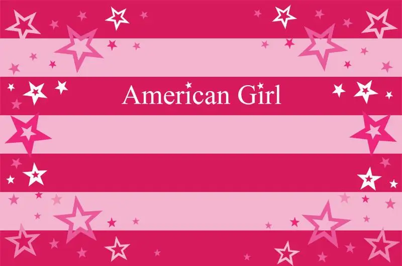 Amerikos Mergina Rožinė dryžuota Žvaigždžių Fone Vinilo audiniu Aukštos kokybės Kompiuterį, spausdinami sienos backdrops