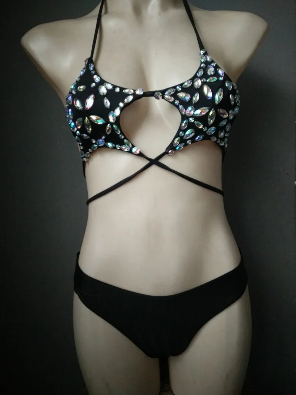 2019 venera atostogų naujas diamond Penkerių-pažymėjo žvaigždutė bikini komplektas tvarstis maudymosi kostiumai seksualus moterų bthing kostiumas push up biquini maudymosi kostiumėlį