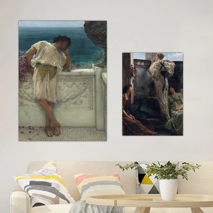 Namo Apdaila Spausdinti Drobė Menas Sienos Nuotraukas Plakatas Drobės Spaudiniai Paveikslų Didžiosios Britanijos Alma-Tadema Lawrence 1