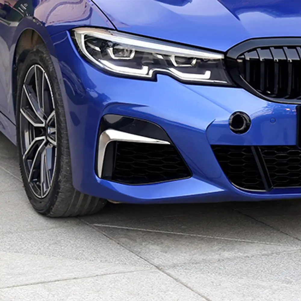 Automobilio Bamperio Rūko Šviesos Lempos Apdaila Padengti Apdailos Rėmelis BMW 3 Serijos G20 G28 2019 2020 Oro Angos Apdaila Nerūdijančio Plieno