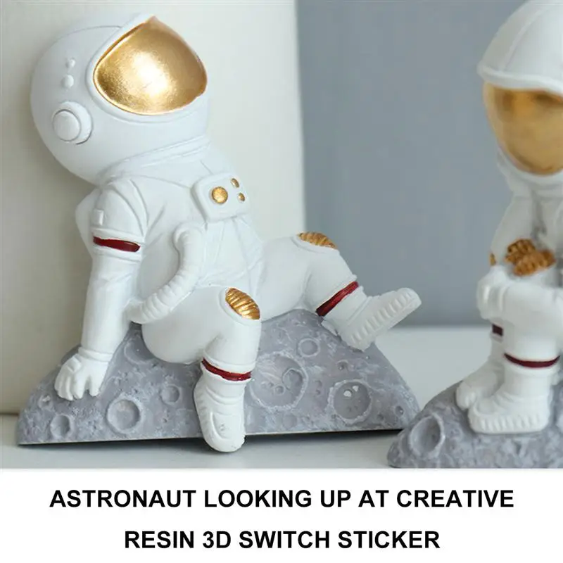 1Pc 3D Dervos Jungiklis Lipdukas Astronautas Siena Lipdukas Mielas Dekoratyvinis Lizdas, Lipdukas, Namų Apdaila, Sienų Lipduko