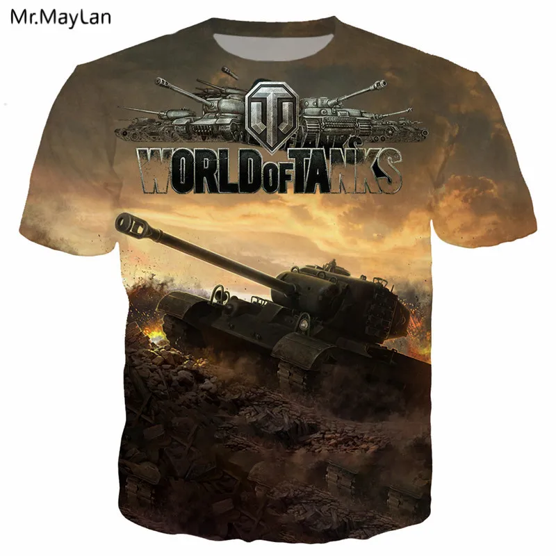 3D Spausdinimo Žaidimas World of Tanks Karinės marškinėliai Vyrams/moterims, Hip-Hop Streetwear T-shirt Vyras Cool Marškinėlius Naujas Užsakymą Drabužių camisetas