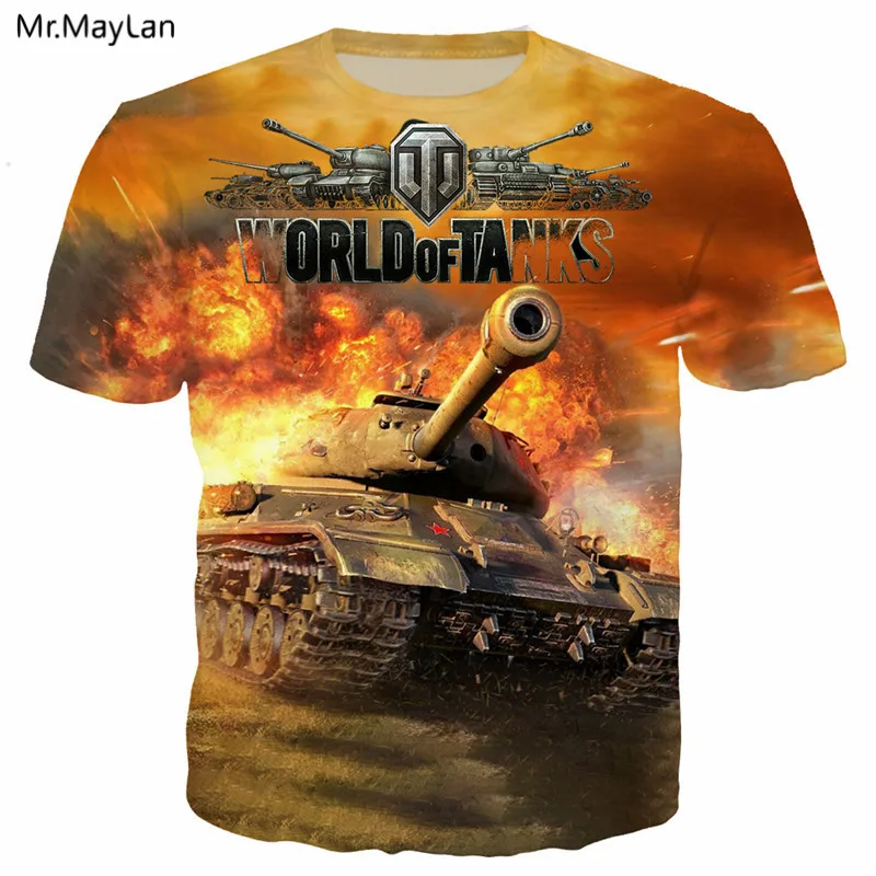 3D Spausdinimo Žaidimas World of Tanks Karinės marškinėliai Vyrams/moterims, Hip-Hop Streetwear T-shirt Vyras Cool Marškinėlius Naujas Užsakymą Drabužių camisetas