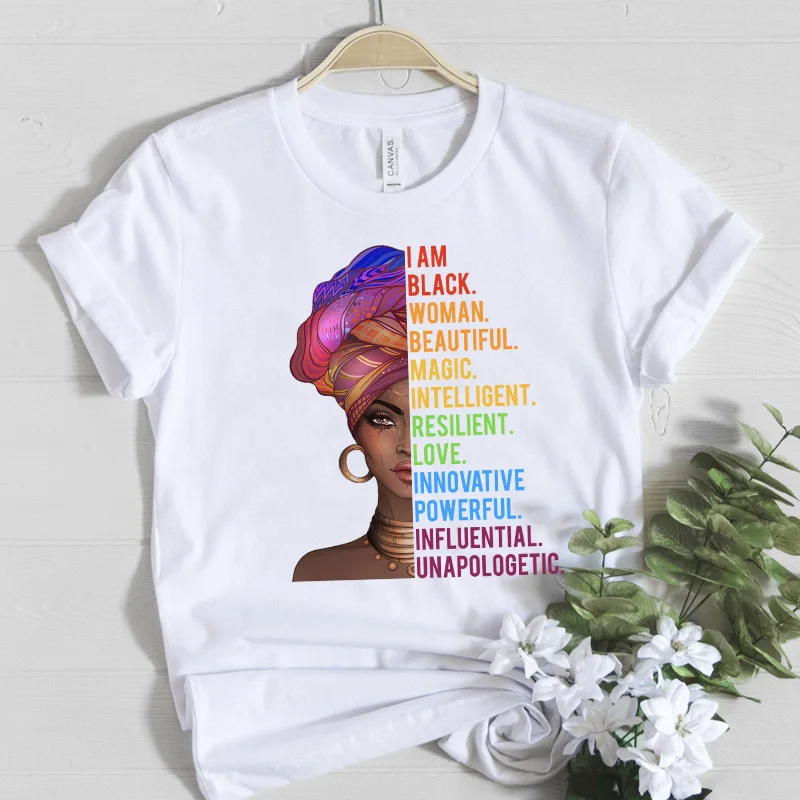 Vaivorykštė LGBT esu Juoda Moterų marškinėlius Gražus Magija Afrikos Mergina Grafinis Tee marškinėliai Femme Estetinės Melanino Karalienė Moterų marškinėliai