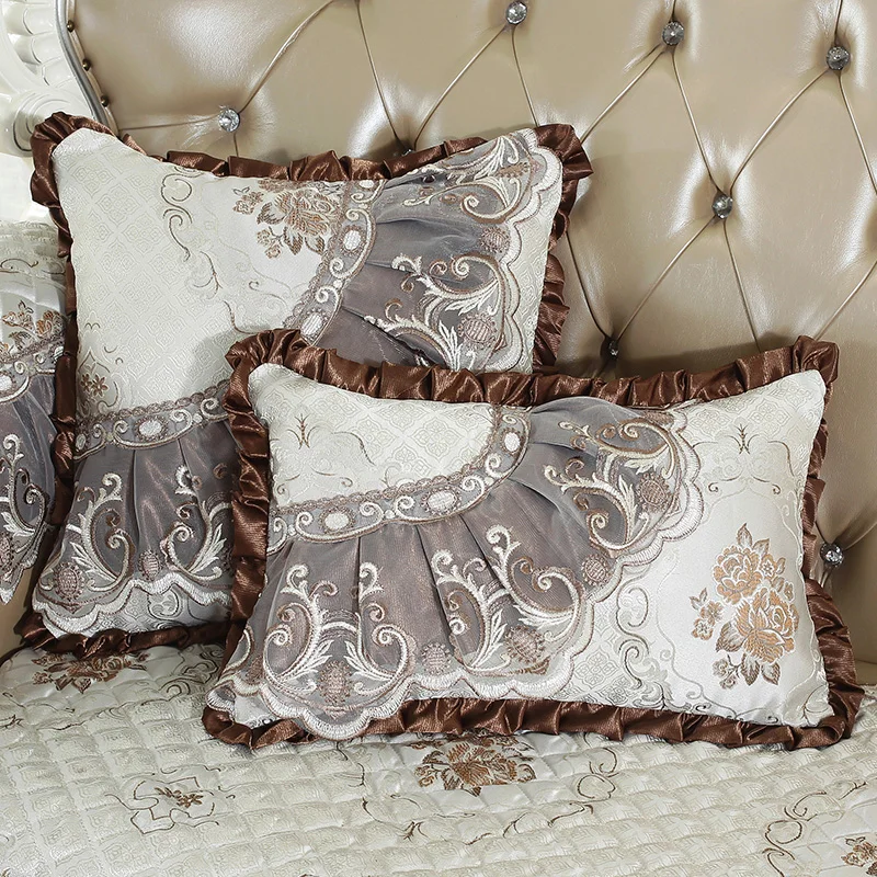 50X30/45x45/60X60/50X70cm Europos elastiniai nėriniai pagalvėlė padengti dekoratyvinių gėlių užvalkalas prabanga pinikai juosmens pagalvę padengti