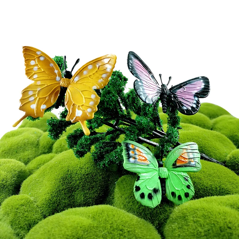 12pcs Modeliavimas Drugelis vabzdžių statulėlės Gyvūnų modelio Bonsai namų dekoro miniatiūriniai pasakų sodo puošmena šiuolaikinės priedai