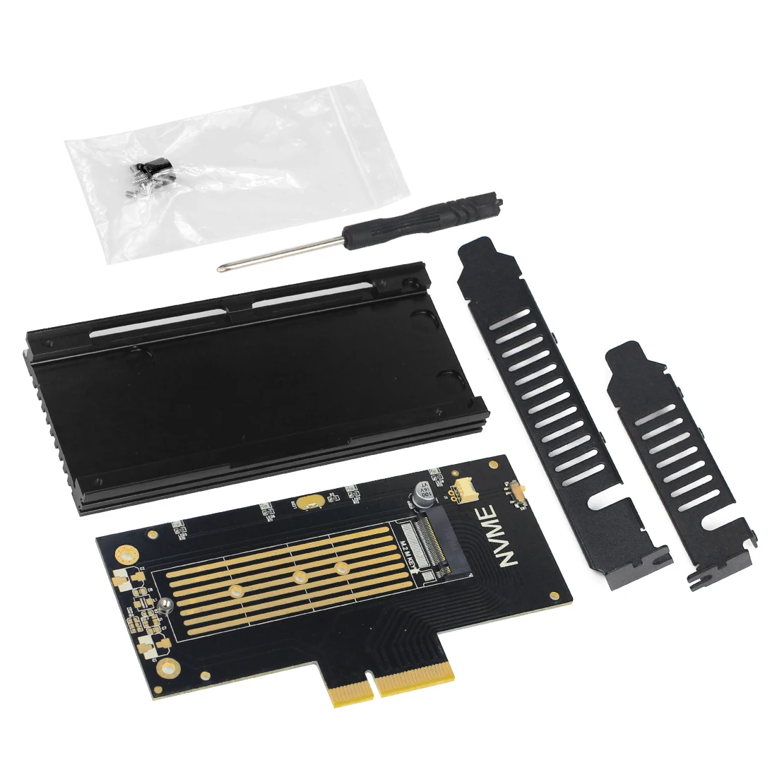 JEYI VolleyStar-PRO Black Šilumos Kriaukle M. 2 NVMe SSD NGFF, KAD PCIE X4 Adapteris Heatsink Klavišą M PCI-E 3.0 x4 Visu Greičiu RGB LED