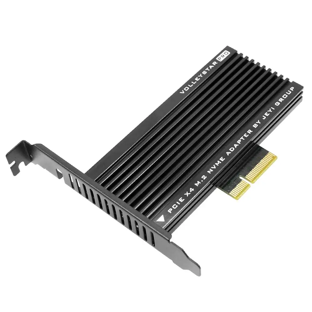 JEYI VolleyStar-PRO Black Šilumos Kriaukle M. 2 NVMe SSD NGFF, KAD PCIE X4 Adapteris Heatsink Klavišą M PCI-E 3.0 x4 Visu Greičiu RGB LED