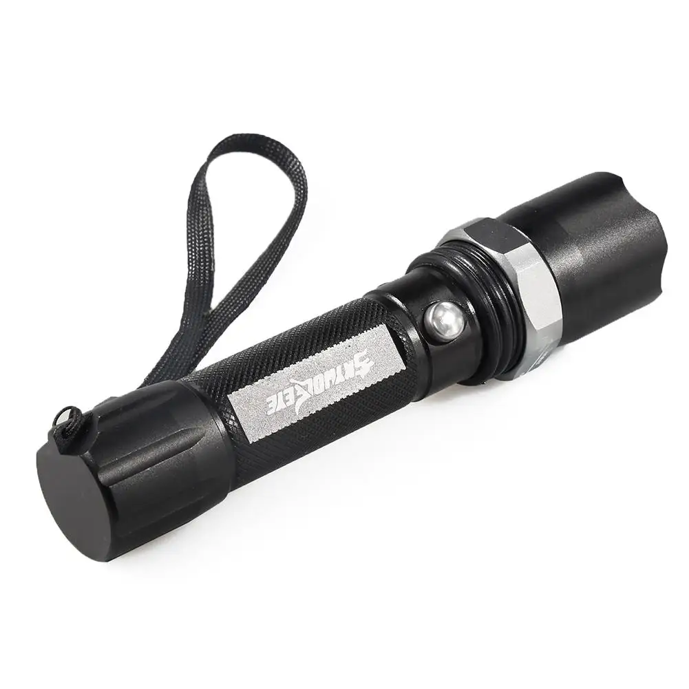 SKYWOLFEYE FlashlightZoom 8000 Lm LED Taktinis karo Fakelas Policijos Dėmesys Šviesos+audinys padengti+18650 baterija, Žygiai, medžioklės