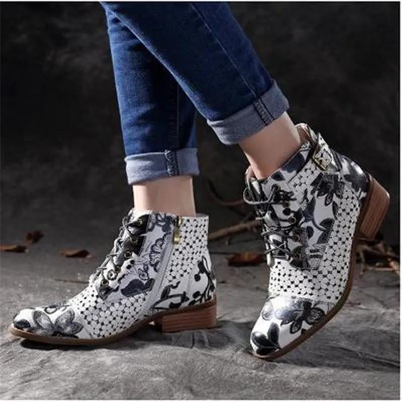 Pavasarį Nauji batai moterų Mados Gražių Gėlių modelio įkrovos moterims Dėvėti, atsparus Užtrauktukas batai moteriška Guminiai batai 43