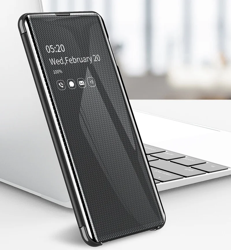 Originalaus vaizdo Padengti Smart Cover Telefono dėklas Samsung Galaxy S10 SM-G9730 S10X SM-G9700 S10 E S10E S10Plus G9750