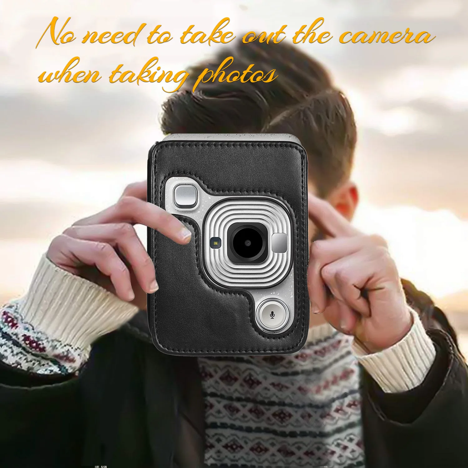 Kompaktiškas Momentinių nuotraukų Fotoaparatą kuprinė Atveju Maišelį su Peties Diržas, Suderinamas su Fuji Fujifilm Instax mini LiPlay PU Odos