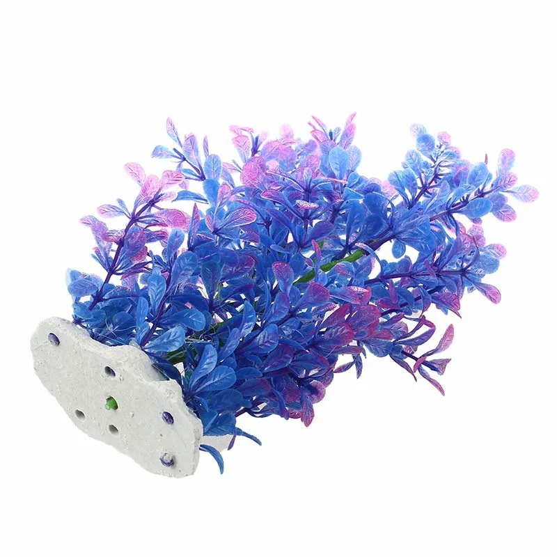 Dirbtinės Plastikinės Vandens Augalų Violetinė-mėlyna Deco Akvariumo