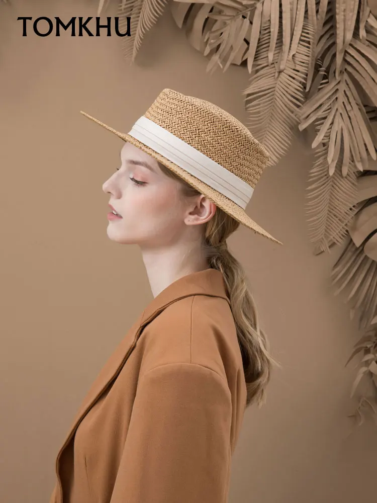 Naują Atsitiktinis Rankų Darbo Šiaudų Paplūdimio Skrybėlę Moterims Vasaros Atostogų Panama Kepurė 2020 Naujas Mados Įgaubtas Butas Apsaugos Nuo Saulės Skydelis Skrybėlę
