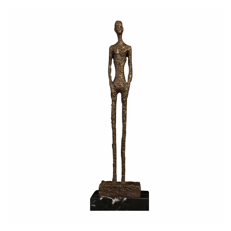 Giacometti bronzinė skulptūra, statula, skulptūra, namų dekoravimo reikmenys, biuro apdailos kambario apdaila, skulptūra, statula