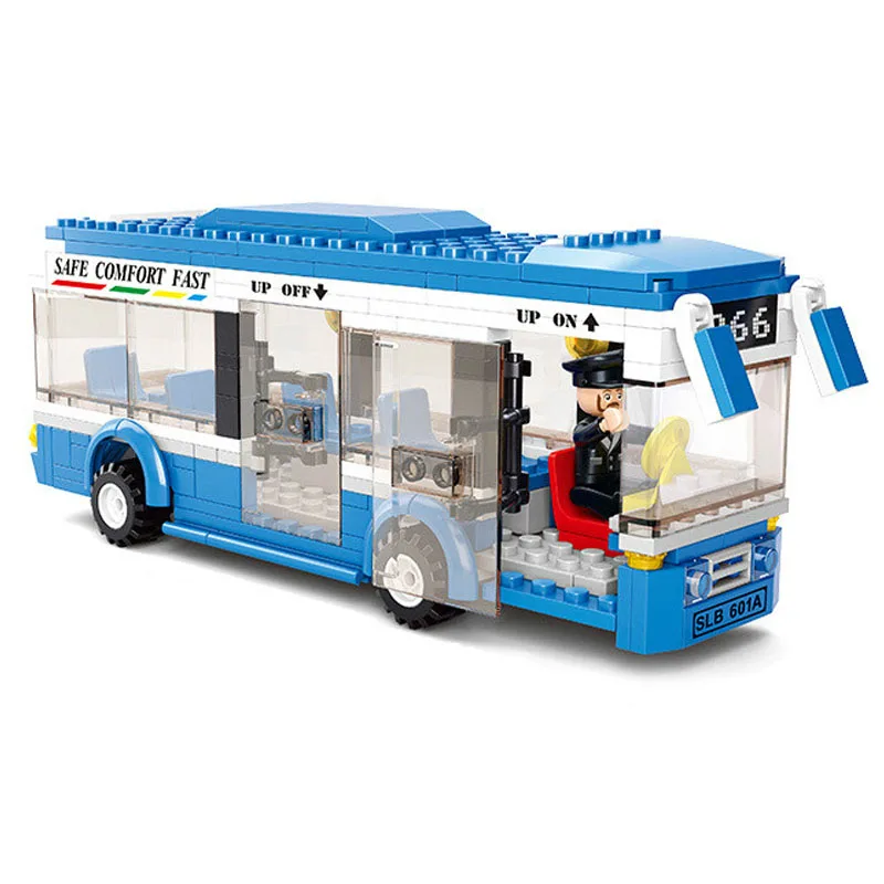 Miesto Autobusas Automobilio Duomenys Blokai Suderinama duplo Draugais Plytų Švietimo Žaislai, Kūdikių žaislų dovana