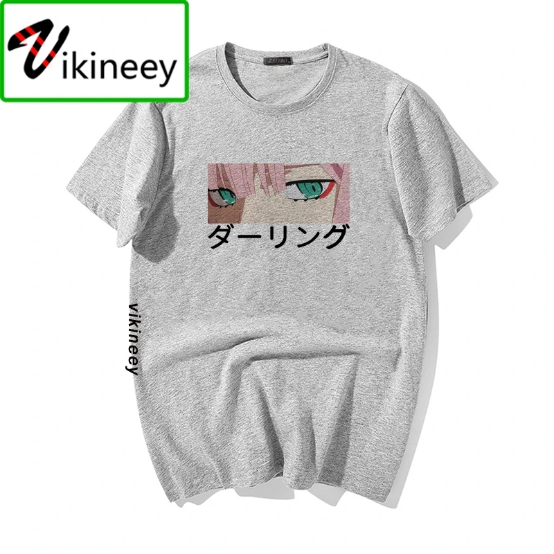 Darling į franxx anime Harajuku Nulis DU Graži mergina marškinėliai vyrams viršūnes laisvi vasarą, trumpas rankovėmis chic Camisas T-shirt