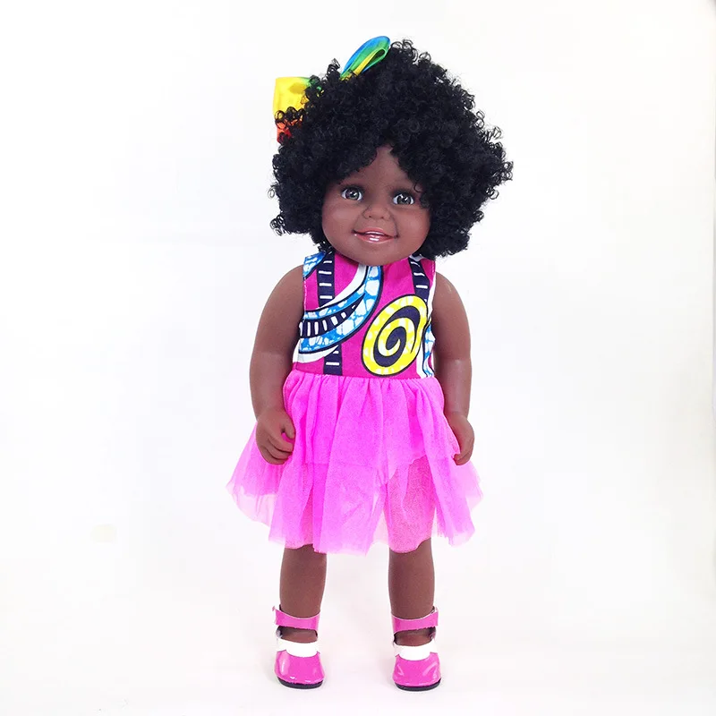 Kūdikių Afrikos Lėlės Žaislas Juoda oda Kilnojamojo Bendras visiškai vinilo silikono reborn baby doll Amerikos Lėlės Mergaitėms Žaislas Kalėdų Dovana