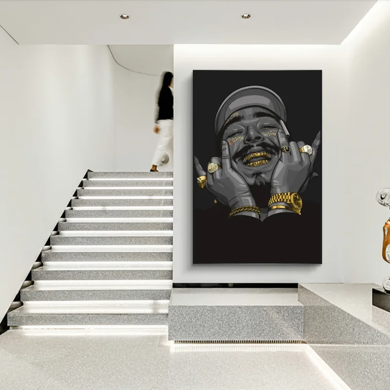Portretas Garsus Reperis Drobė Menas, Plakatų Ir grafikos Hip-Hop Muzikos Atlikėjas Drobė Paveikslų Ant Sienos Paveikslų Namų Dekoro