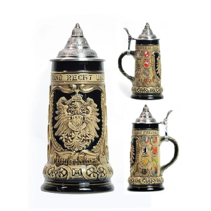Kūrybinės keramikos vyno taurės ornamentu asmeninį vandens puodelį vokietijos alaus taurės apdailos alaus taurės