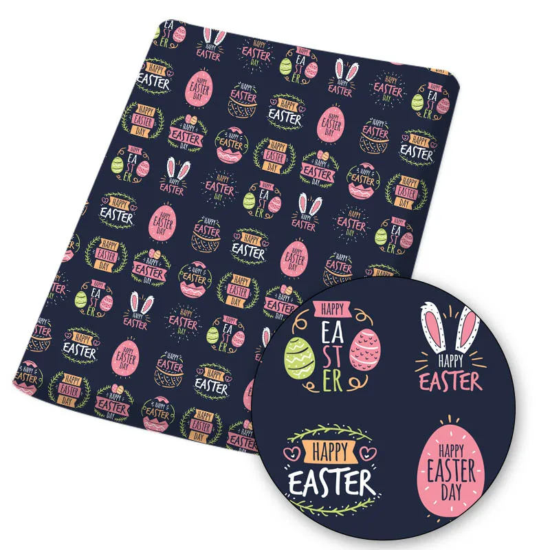 Easter Bunny Poliesterio, Medvilnės Velykų Kiaušinių Chocolat Audinio Atspausdintas Audinys 