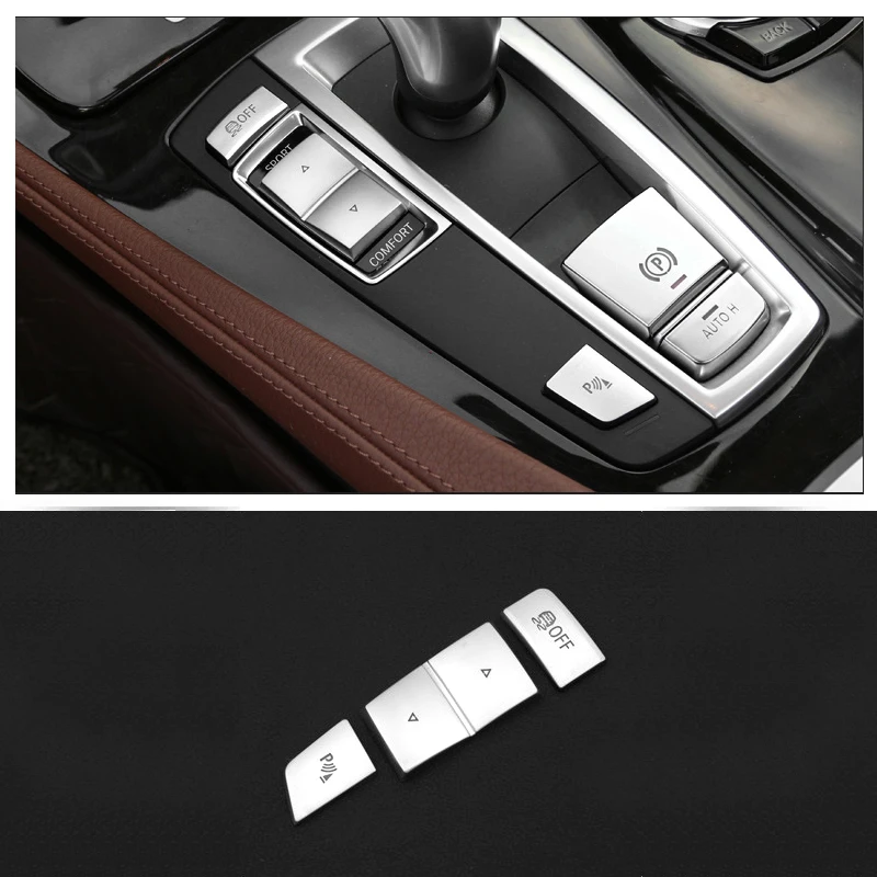 BMW 5 /6/7 serijos F10 GT F07 Automobilių stilius Centrinis Stabdis Auto H Mygtuką Kairėje pusėje perjungti mygtuką Apima Apdailos Lipdukai