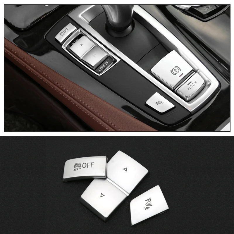 BMW 5 /6/7 serijos F10 GT F07 Automobilių stilius Centrinis Stabdis Auto H Mygtuką Kairėje pusėje perjungti mygtuką Apima Apdailos Lipdukai