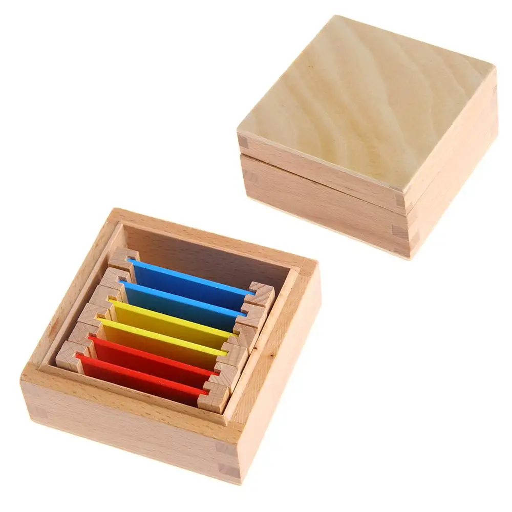 Montessori Sensorinėmis Medžiaga Mokymosi Spalva Tablet Langelį Medienos Ikimokyklinio Žaislas