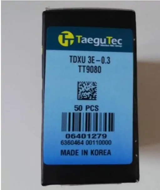 10vnt/daug TDXU 3E-0.3 TT9080 Originalus Tekinimo Įrankis Tekinimo staklių Dalys TaeguTec Volframo Karbido Tekinimo Įrankiai