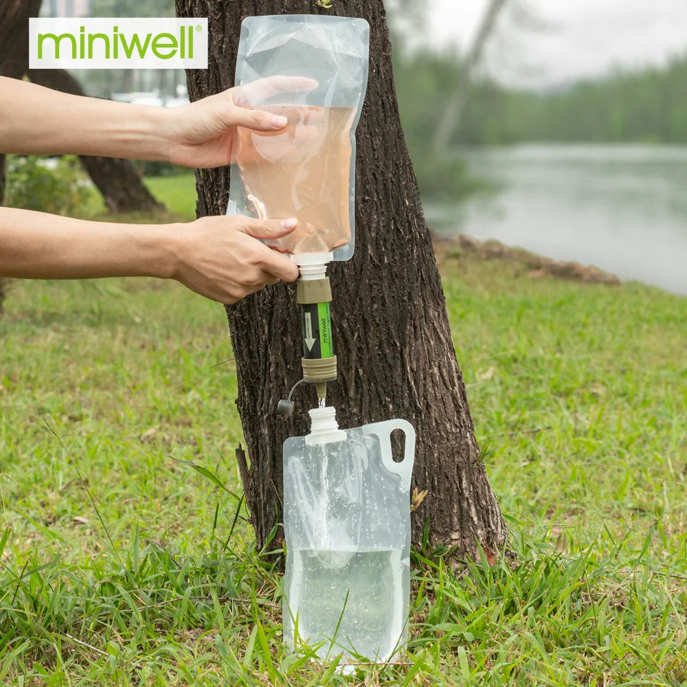 Miniwell Išgyvenimo Rinkiniai Savaiminis Vandens Filtras Avarinės Parengties pėsčiųjų ir dviračių