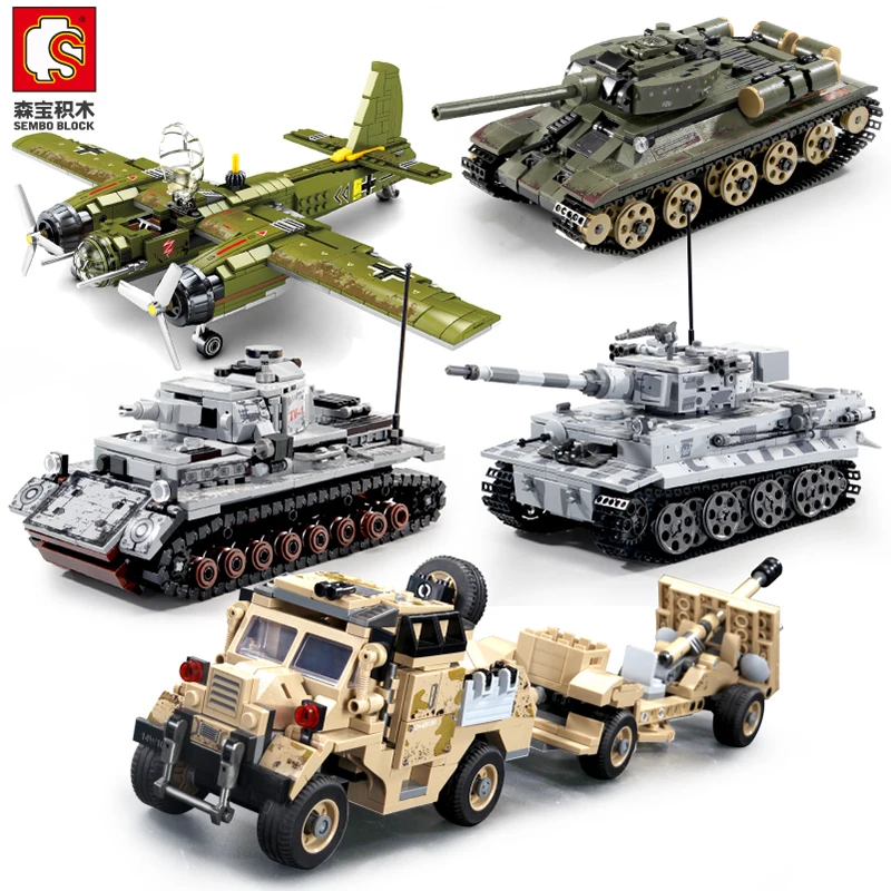 Naujas WW2 Tankai Serija Vokietija, Sovietų Tankai, Statyba Blokai Modelis Plytų Suderinama WW2, Ginklai, Karinės Duomenys Žaislai