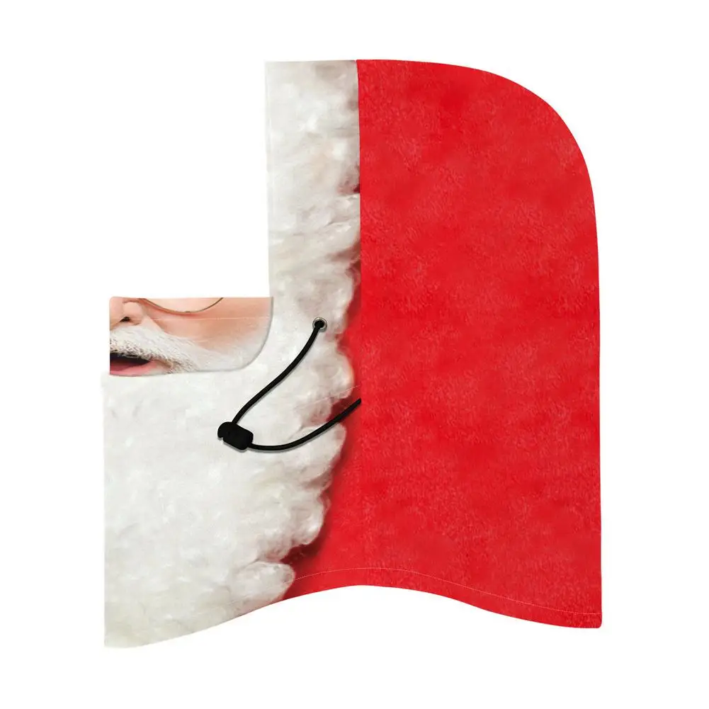 3-in-1 Vėjo su Gobtuvu Kalėdų veidui Žiemos, Santa Claus Veidą Padengti Terminio Vilnos Skalbti Gobtuvu Dviračių Veido Kaukė