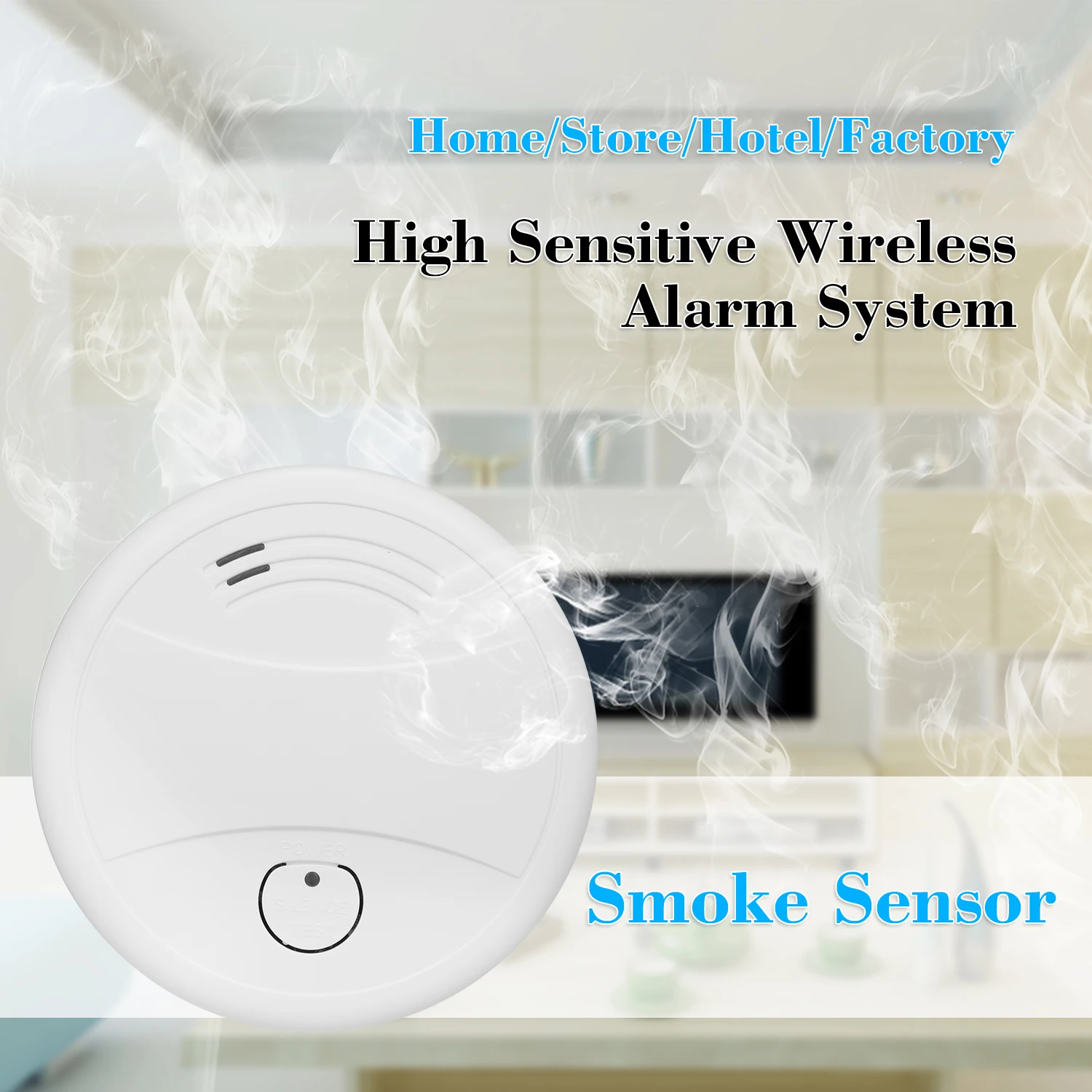 Pažangi WiFi Strobe Dūmų Detektorius Belaidžio Priešgaisrinės Signalizacijos Jutiklis APP Kontrolės Dūmų Signalizacijos Sistemos Prietaiso LED Lemputė