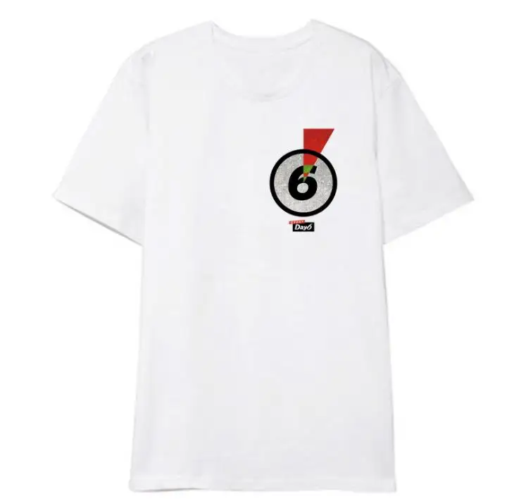 Kpop vasaros stiliaus day6 logotipo spausdinimo gerbėjai palanki marškinėliai mados unisex o kaklo trumpomis rankovėmis k-pop t-shirt