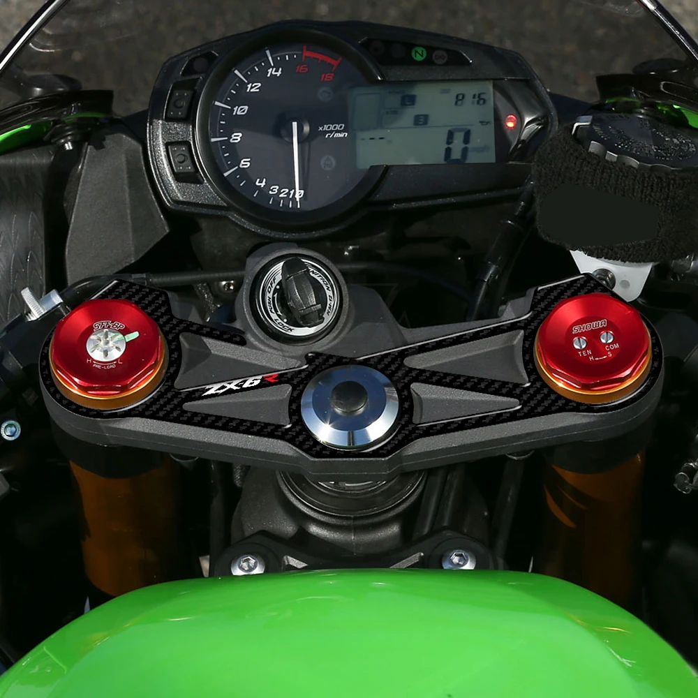 3D motociklo Anglies-atrodo Viršutinės Triple Jungas Dangtelio Raštas Lipdukas lipdukas Atveju Kawasaki ZX6R ZX-6R ZX 636 2012-2016