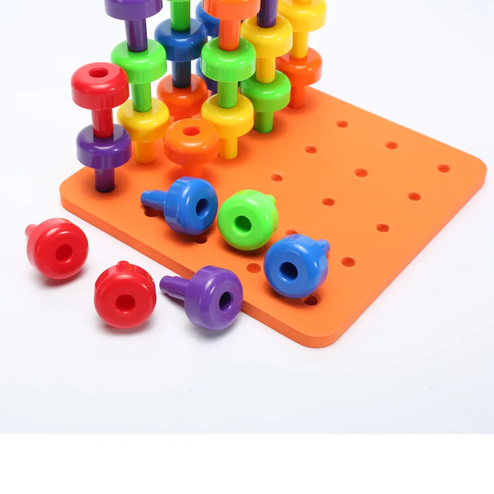 30PCS Žaislas, skirtas Vaikams Pegboard Žaislas Vaikams, Peg Valdybos Nustatyti Montessori Terapijos smulkiosios motorikos Žaislas, skirtas Vaikams Pegboard