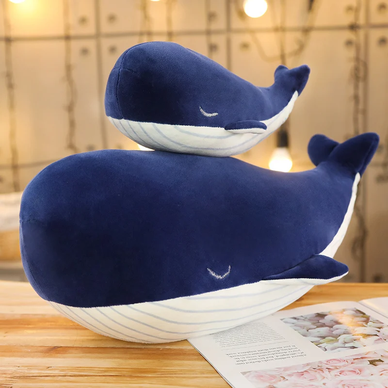 Super Minkštas Pliušinis Žaislas Jūros Gyvūnų Big Blue Whale Minkštas Žaislas iškamša Vaikų Gimtadienio dovana